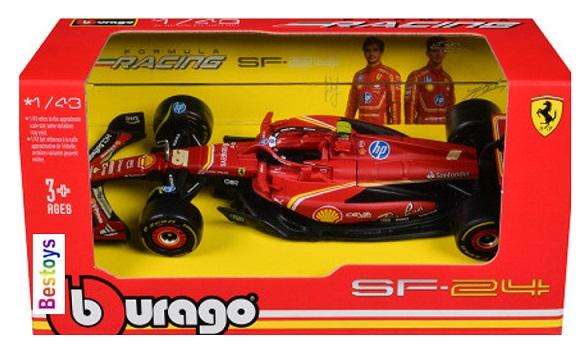 Burago 36844 Formula 1 F1 Ferrari SF 24 No 55 Sainz 2024 GP