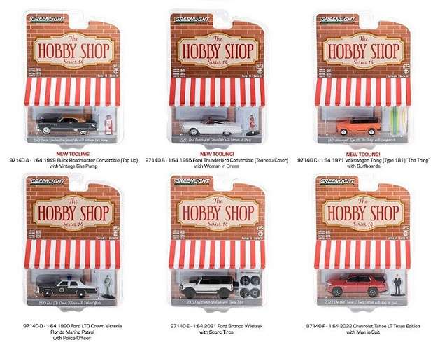 Greenlight Hobby Shop VW Volkswagen Type 181 Thing 1971 + Surfboards 1/64 scale