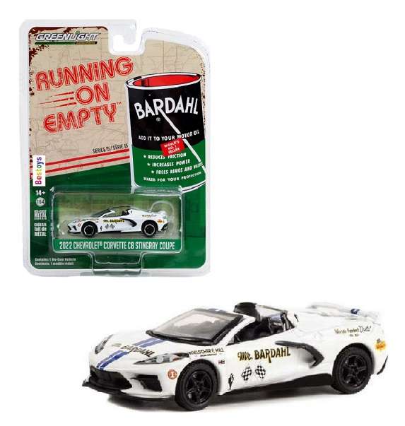 Greenlight Diecast Model Car Running on Empty Chevy Chevrolet Corvette C 8 C8 Stingray Coupe 2022