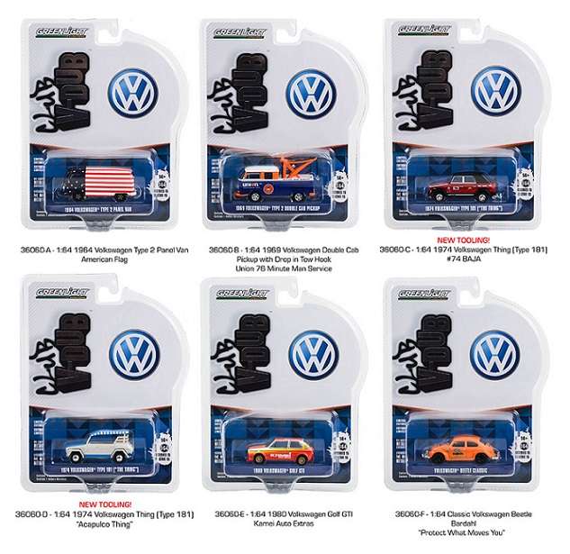 Greenlight VDub Series VW Volkswagen Type 181 Thing 1974 Baja No 74 with towbar 1/64 scale