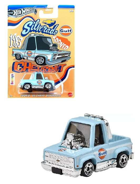Hot Wheels Hotwheels Gulf Set Tooned Chevy Silverado 1983