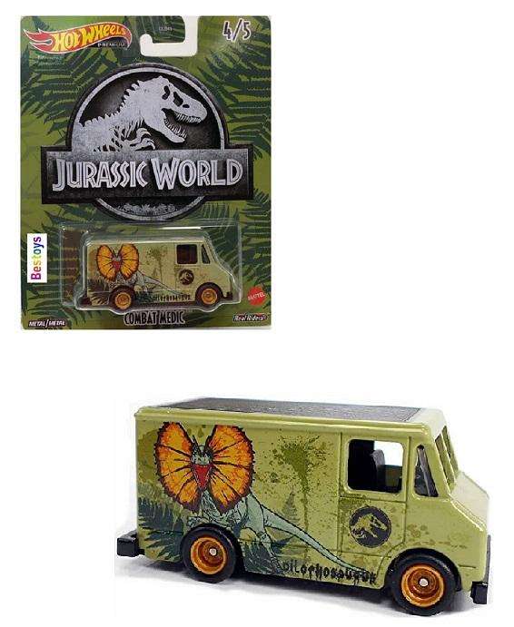 Hot Wheels Pop Culture Jurassic World Combat Medic "Dilophosaurus"