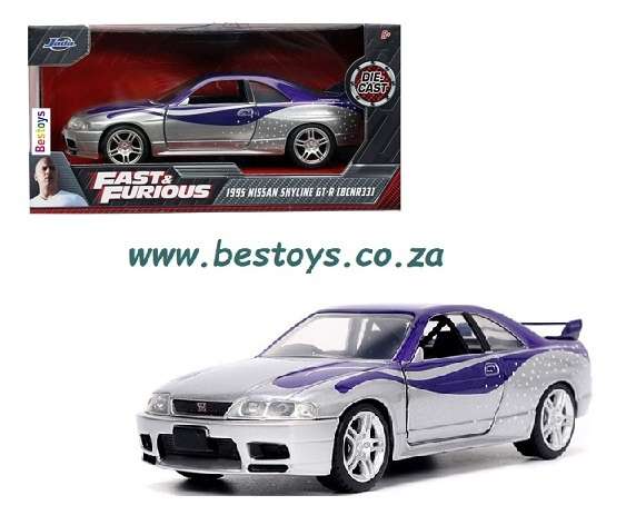 JADA 24037 Nissan Skyline GT-R R33 1995 Fast & Furious  Movie Film TV