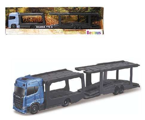 Maisto Mini Work Machines Scania 770 S 770S Car Transporter Truck & Trailer