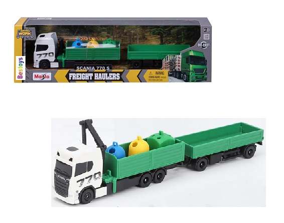 Maisto Mini Work Machines Scania 770 S 770S Truck & Trailer Recycling 1/87
