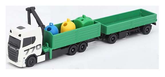Maisto Mini Work Machines Scania 770 S 770S Truck & Trailer Recycling 1/87