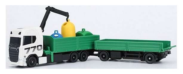 Maisto Mini Work Machines Scania 770 S 770S Truck & Trailer Recycling 1/87