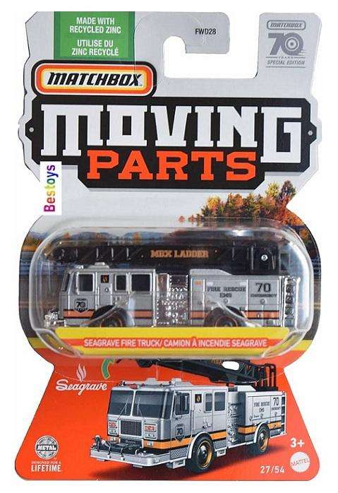 Matchbox Moving Parts 2023 Release H set with Super Chase Mercedes Benz Chevy Bollinger Seagrave Dod