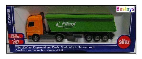 SIKU 1796 Mercedes Benz Actros Truck & Covered Tipper Trailer 1/87 HO