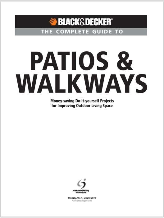 Black & Decker The Complete Guide to Patios & Walkways PDF EBOOK
