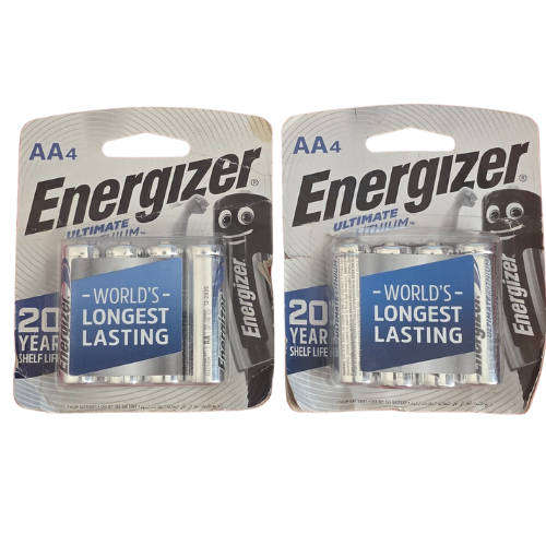Energizer Ultimate Lithium AA Batteries  2 Packs of 4 (AA4)