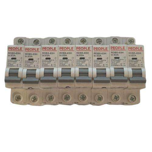 Bundle of 8x Circuit Breakers  People RDB6-63H | 63A | 1P | Brand New