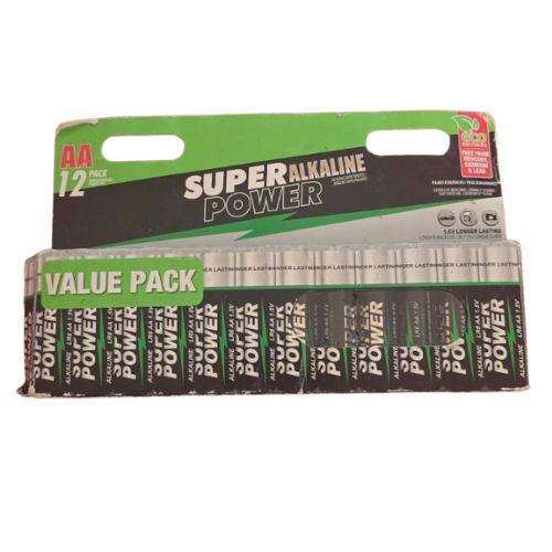 Super Alkaline Power AA Batteries  12 Pack (Value Pack)  Expiry 2028