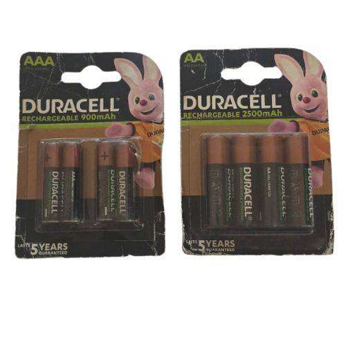 Duracell Rechargeable Batteries (AAA 900mAh + AA 2500mAh)  Packaging Damaged