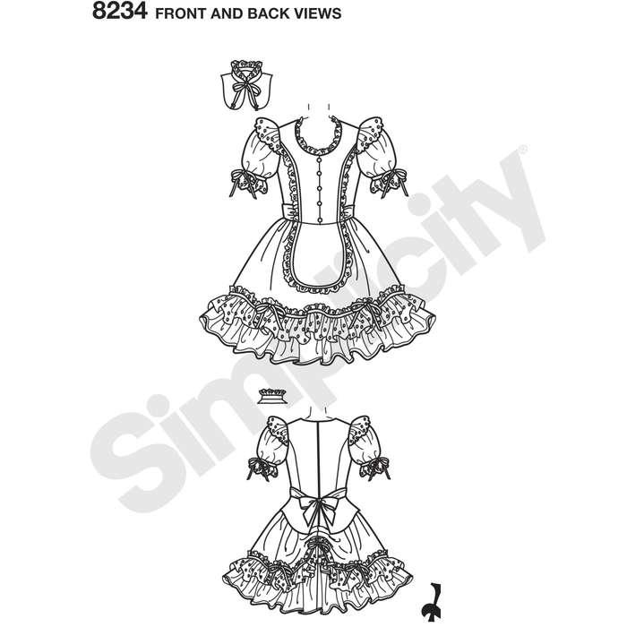 Simplicity 8234 - Women Size 6 -14 - Alice in Wonderland - Sewing Pattern