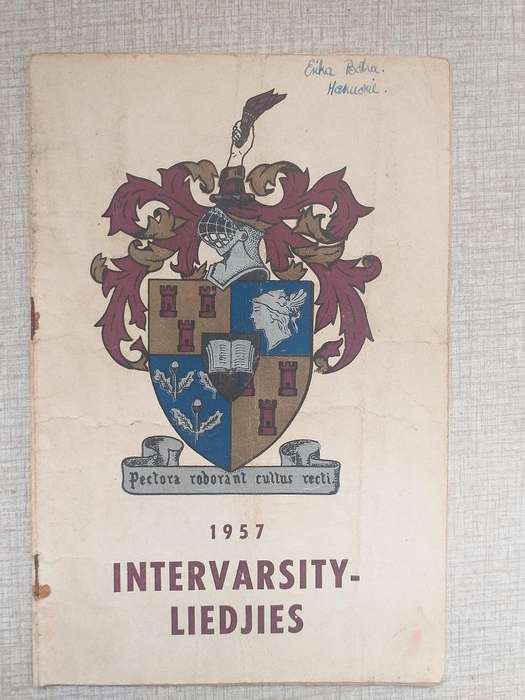 1957 Intervarsity liedjies Stellenbosch Universiteit Maties