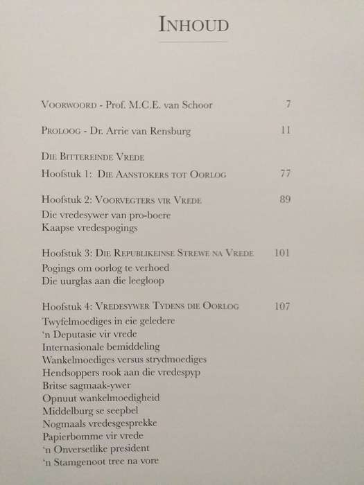 Die Bitteinde Vrede (MCE van Schoor) Erwe van ons vaadre nr 2