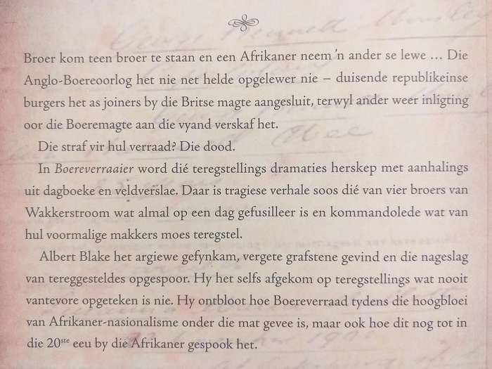 Boereverraaier (Albert Blake) Teregstellings tydens die Anglo Boereoorlog