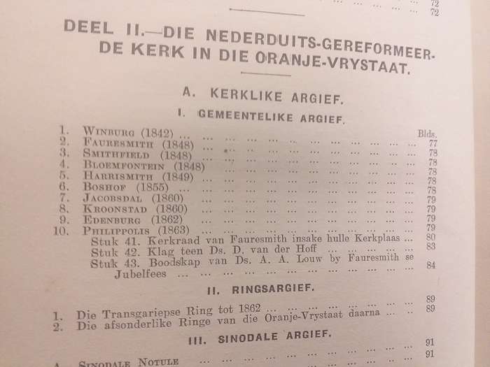 Boustowwe vir die Geskiedenis (NG Kerk Transgariep) GBA Gerdener GETEKEN WIE is WIE!