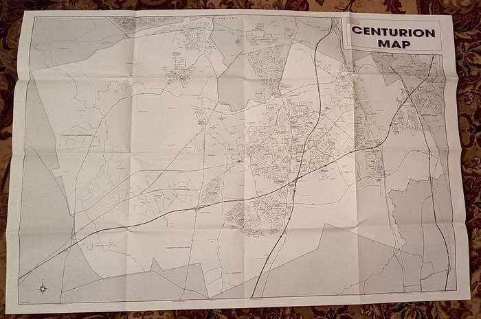 Centurion fold open map kaart