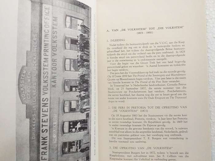 Besonderhede ivm De Volksstem en Wallachs Drukkers en Uitgewers (1873-1960) (J Ploeger & H Orban)