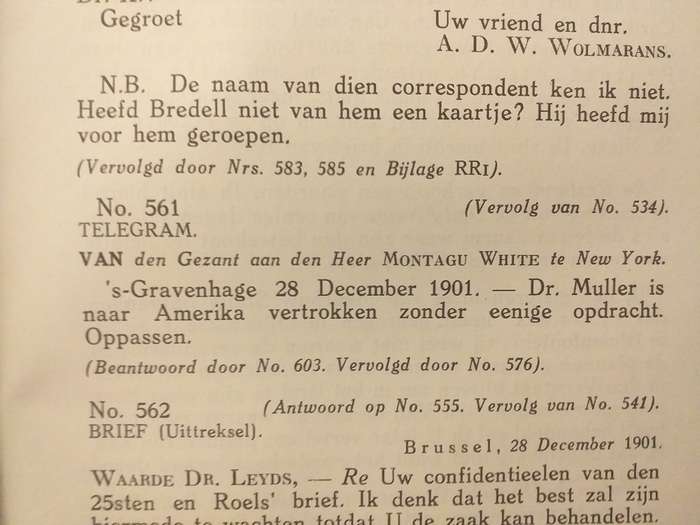 Dr WJ Leyds Vierde Verzameling Correspondentie 1900-1902 Deel 1 Tweede Band