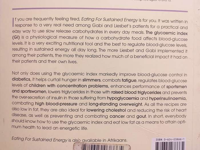 Eating for sustained energy (Liesbet Delport & Gabi Steenkamp)