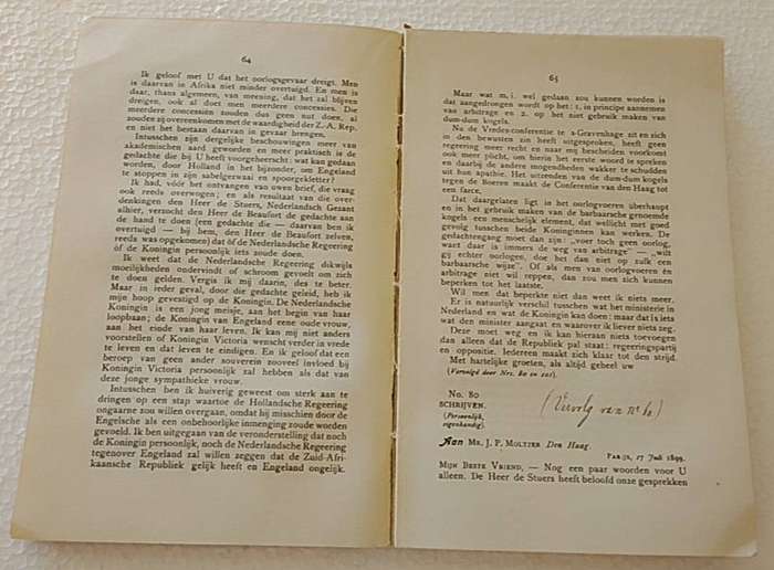 Dr WJ Leyds Eenige Correspondentie uit 1899