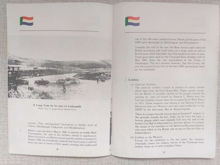 Fort Schanskop Military Museum booklet