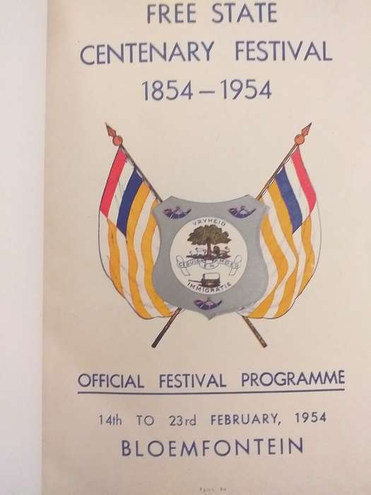 Free State Centenary Festival 1854-1954 Official Festival Programme (Bilingual)