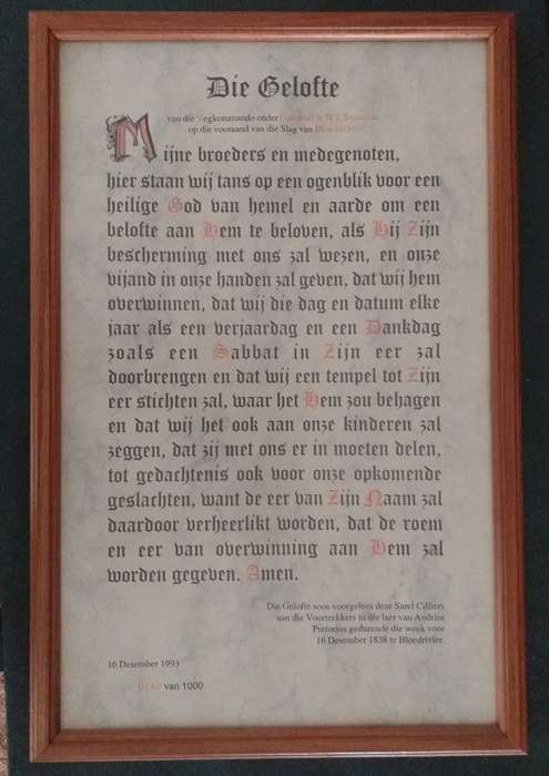 Geraamde Bloedrivier Gelofte