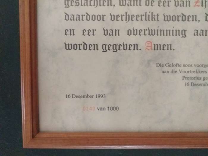 Geraamde Bloedrivier Gelofte