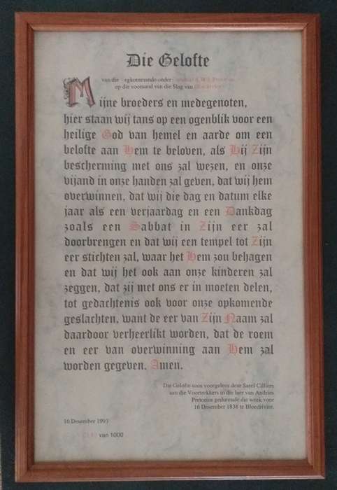 Geraamde Bloedrivier Gelofte