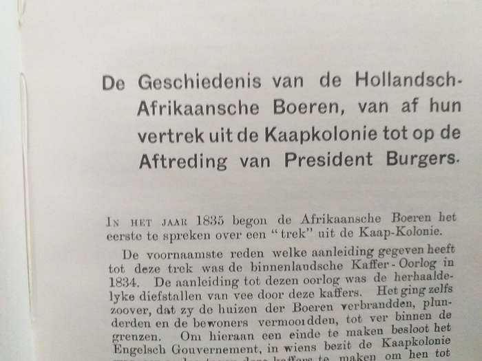 De Geschiedenis van de Hollands-Afrikaansche Boeren door JM Hattingh