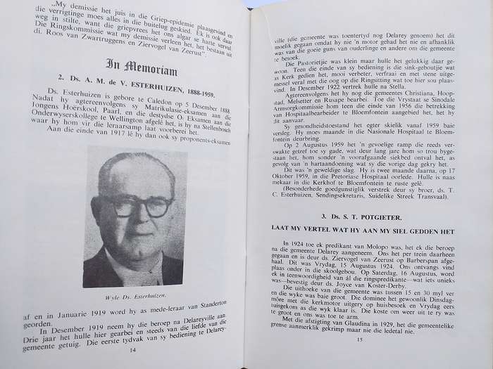 Halfeeufeesbrosjure van NG Gemeente Delareyville 1962