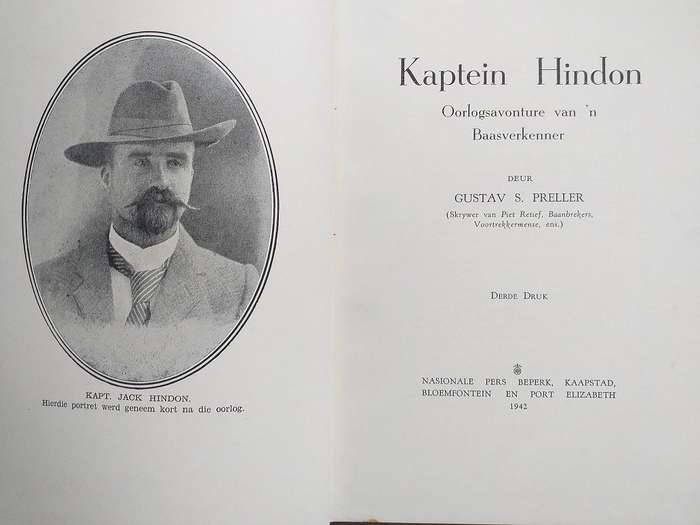 Kaptein Hindon Oorlogsavonture van n Baasverkenner (Gustav Preller)