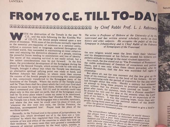 Lantern Tydskrif Magazine July-Sept 1956 vol 6 nr 1