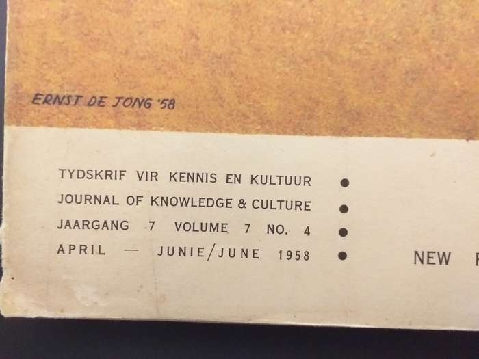 Lantern Tydskrif Magazine Apr Jun 1958 vol 7 nr 4