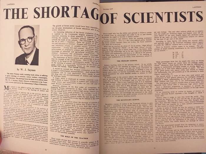 Lantern Tydskrif Magazine Okt 1957 vol 7 nr 1 South West Africa Land of promise