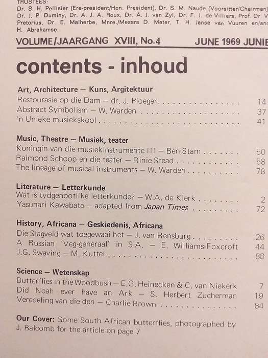Lantern Tydskrif Magazine Jun 1969 vol 18 nr 4