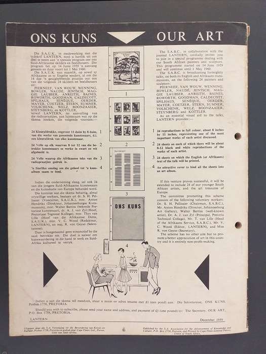 Lantern Tydskrif Magazine Okt Des 1959 vol 9 nr 2