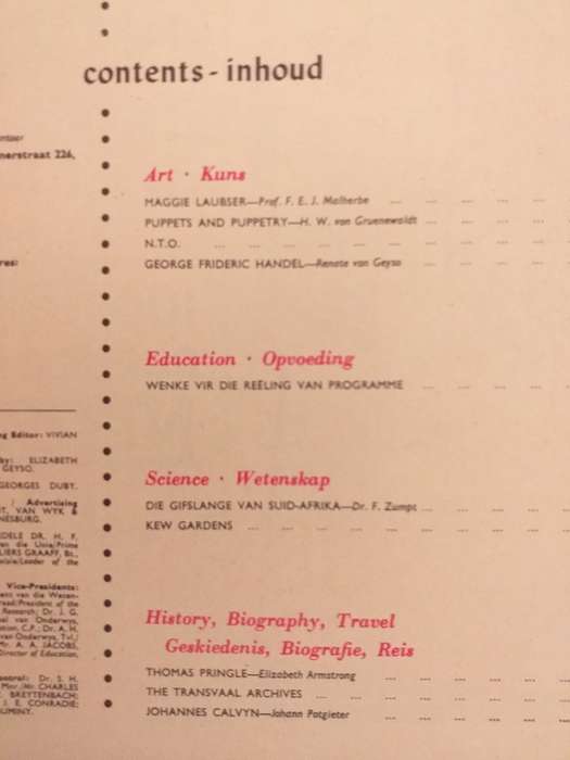 Lantern Tydskrif Magazine Okt Des 1959 vol 9 nr 2