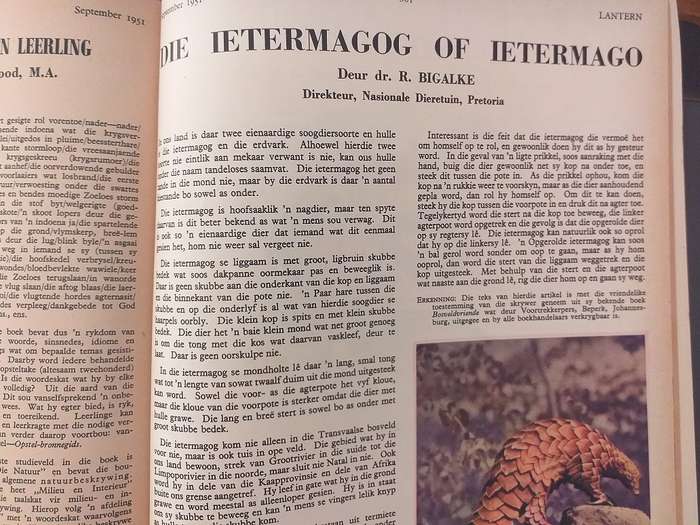 Lantern Tydskrif Magazine Sept 1951 vol 1 nr 4