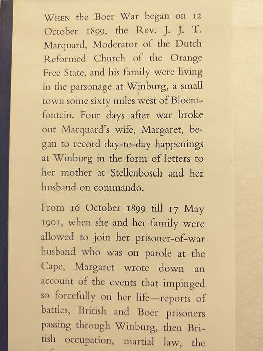 Letters from a Boer parsonage during the Anglo Boer War (Margaret Marquard)