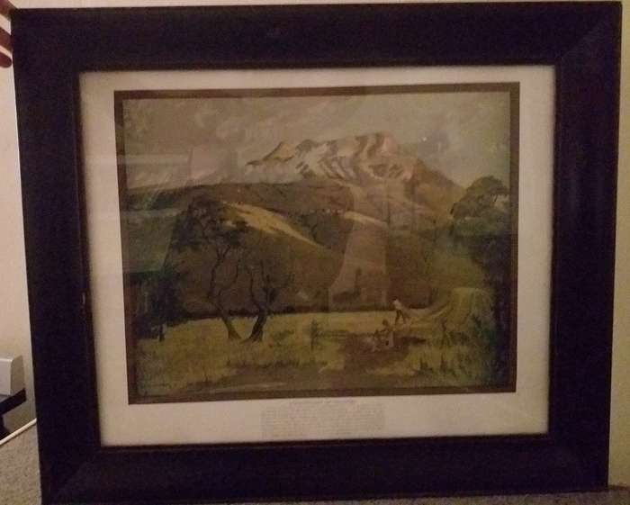 Majuba (Sonsopkoms oor Majoeba framed print by WH Coetzer)