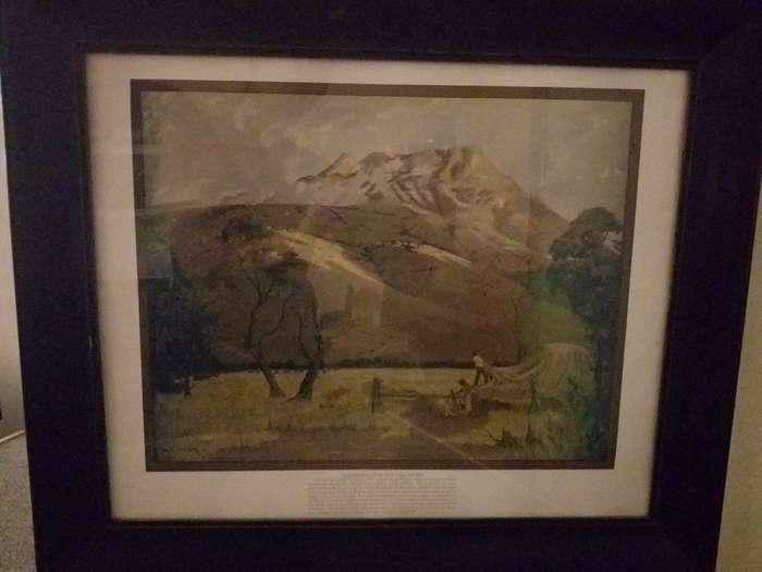 Majuba (Sonsopkoms oor Majoeba framed print by WH Coetzer)