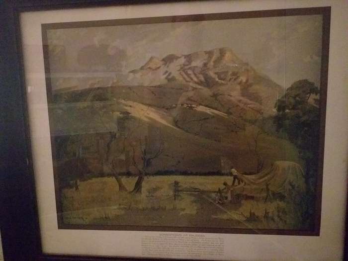 Majuba (Sonsopkoms oor Majoeba framed print by WH Coetzer)