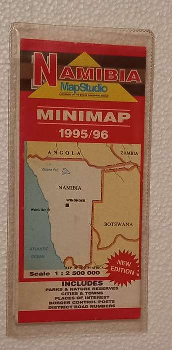 Namibia Pocket Fold open map 1996