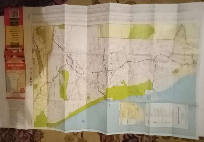 Namibia Pocket Fold open map 1996