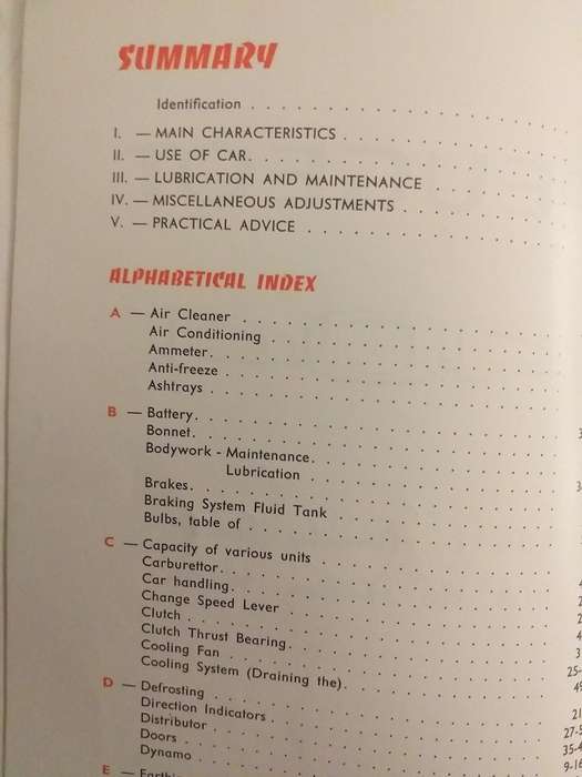 Peugeot 404 L Family saloon and 404 US Station wagon Instruction book